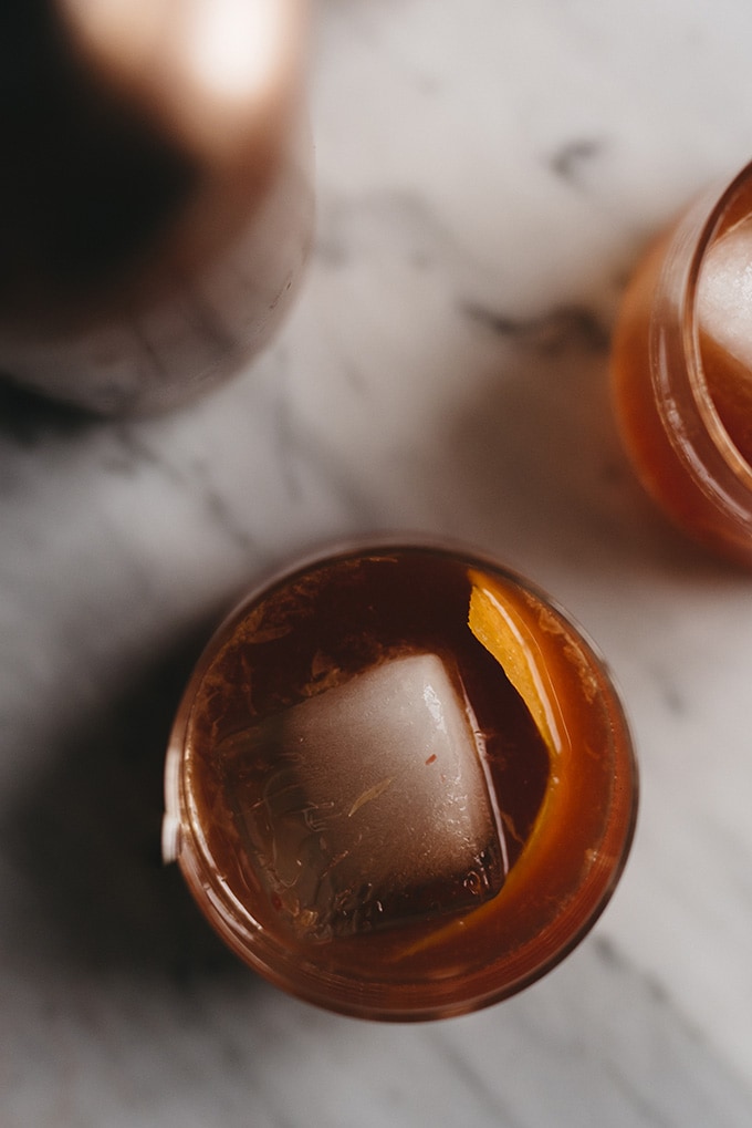 Classic Old Fashioned Cocktail with Bourbon