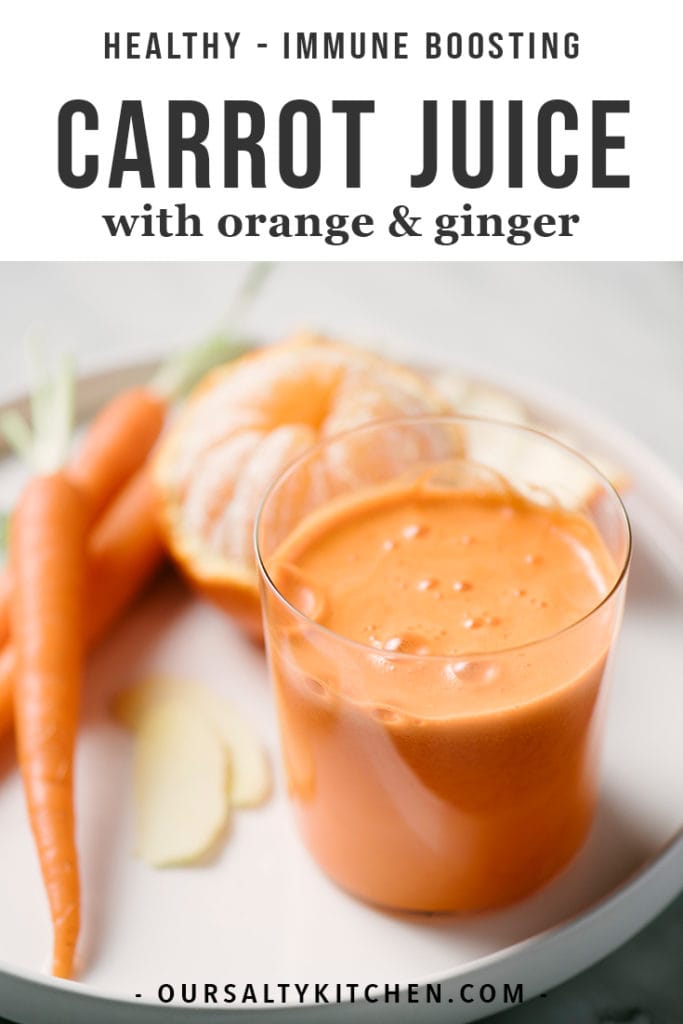 Juicing is all the rage for weight loss, but it's benefits far exceed moving the needle on the scale. Try this immune boosting carrot orange ginger juice to stave off the cold and flu during these transitional months between winter and spring. It's packed with antioxidants and Vitamin C, and couldn't be more refreshing!