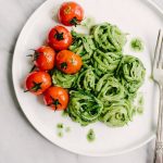 This aromatic, sweet, and mildly peppery tarragon pesto is the perfect pairing for sautéed zucchini noodles (zoodles!). It's a fast, easy and satisfying Paleo and Whole30 condiment. #healthy #wholefood #realfood #paleo #whole30