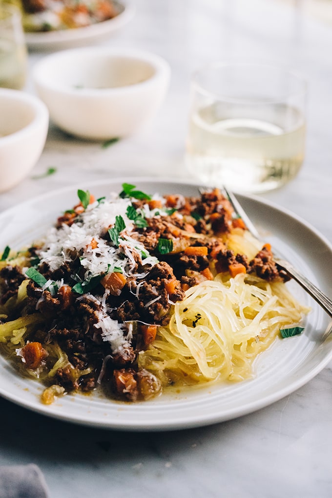This crockpot bolognese is an easy, kid friendly gluten free meal. Packed with real, whole foods, it's a savory, hearty, weeknight meal that is perfect for chilly winter nights. #glutenfree #bolognese #crockpot #weeknight #kidfriendly #recipe