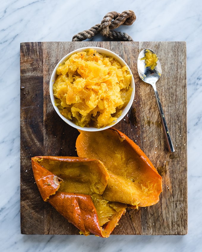 This paleo pumpkin soup is the reason for the fall season. Fresh roasted sugar pumpkins make for a bright, fresh, and sweet flavor. This is an easy and simple lunch, or a crowd-pleasing start to an epic Thanksgiving meal. #glutenfree #paleo #recipe #pumpkinsoup #wholefood #realfood