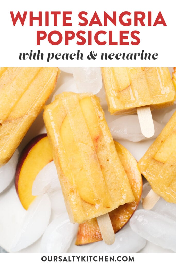 Pinterest image for a sangria popsicle recipe.