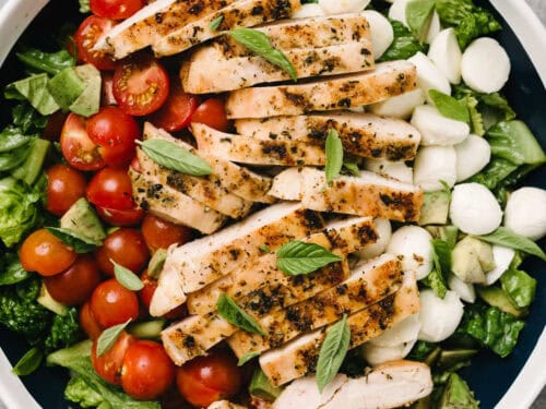 Chicken Caprese Salad - Our Salty Kitchen