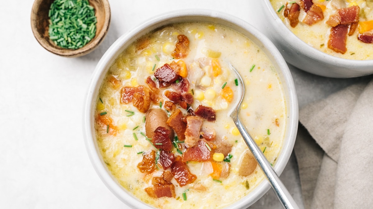 Instant Pot Corn Chowder - Our Salty Kitchen