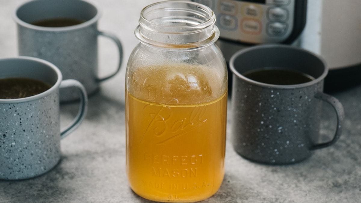 Instant Pot Chicken Bone Broth - Our Salty Kitchen