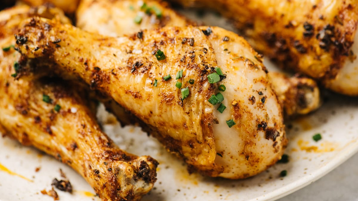 Crispy Seasoned Air Fryer Chicken Drumsticks - Our Salty Kitchen