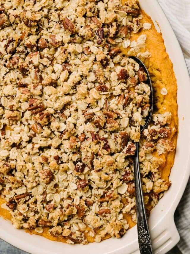 Healthy Sweet Potato Casserole with Pecan Streusel (Story)