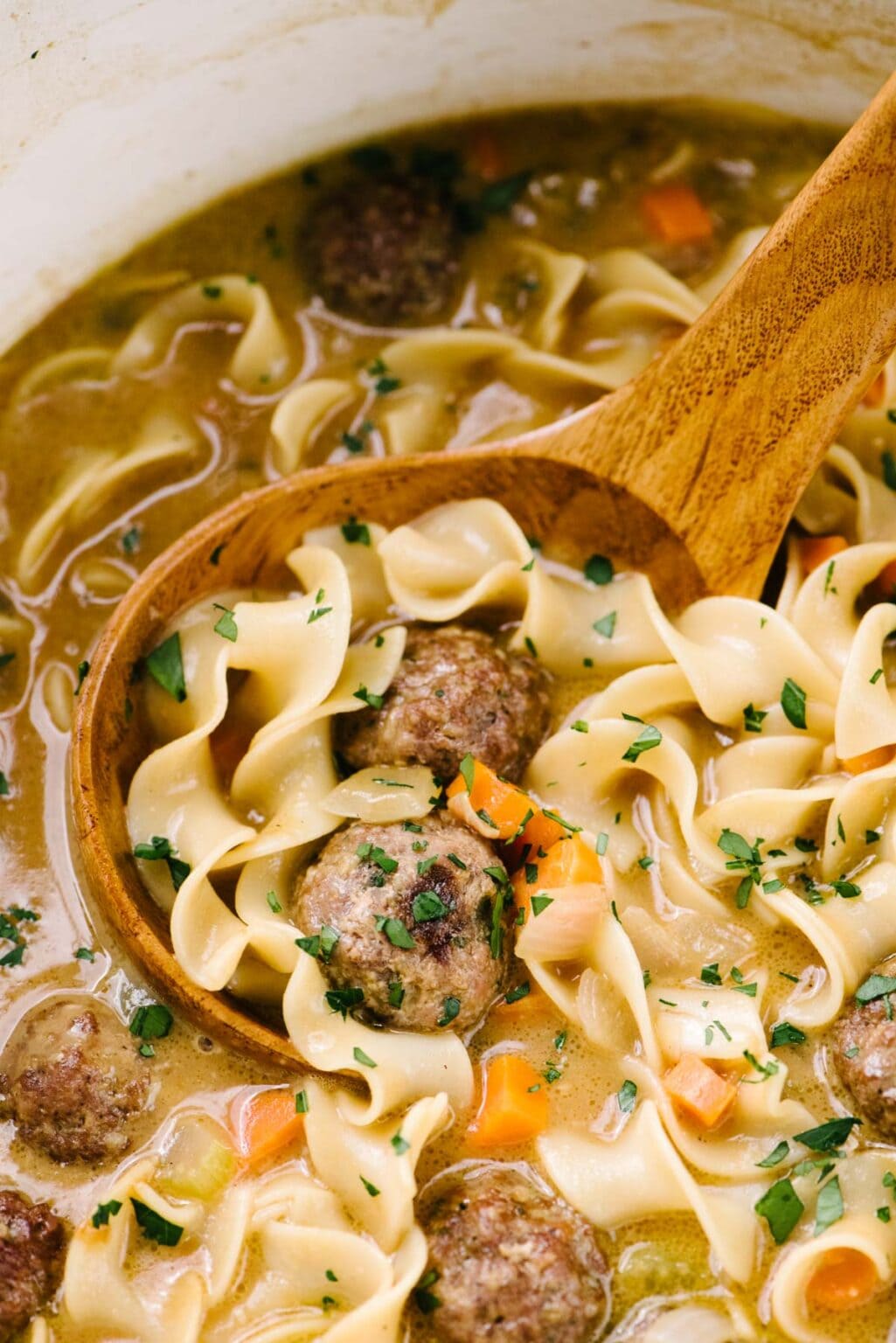 Swedish Meatball Soup (Hearty One Pot Meal!) - Our Salty Kitchen